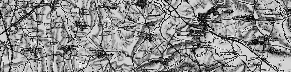 Old map of Fleckney in 1898