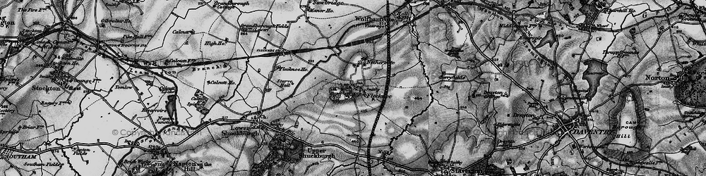 Old map of Flecknoe in 1898