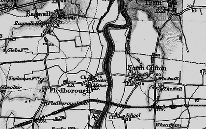 Old map of Fledborough in 1899