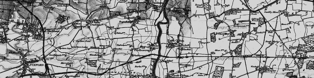 Old map of Fledborough in 1899