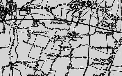 Old map of Fleet in 1898