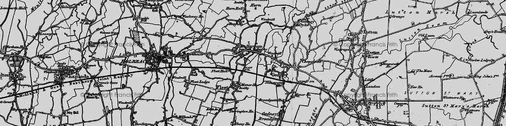 Old map of Fleet Hargate in 1898