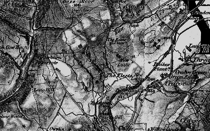 Old map of Boss Moor in 1898