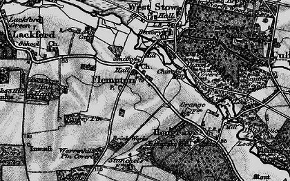 Old map of Flempton in 1898