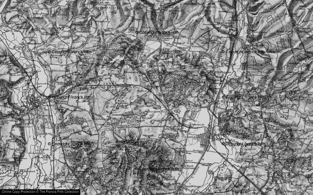 Old Map of Flexford, 1895 in 1895