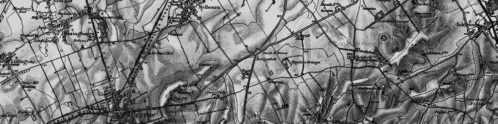 Old map of Flint Cross in 1896