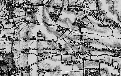 Old map of Flint's Green in 1899