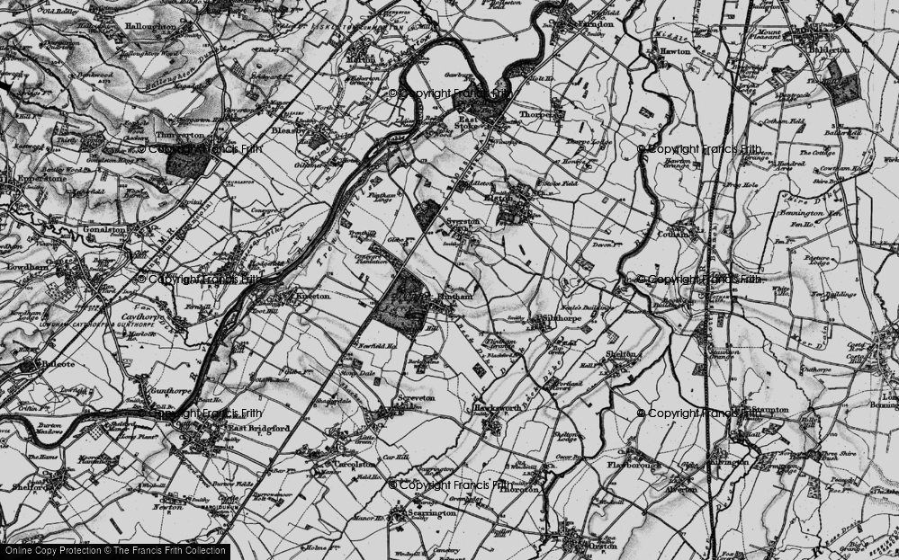 Old Map of Flintham, 1899 in 1899