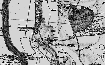 Old map of Flixborough in 1895