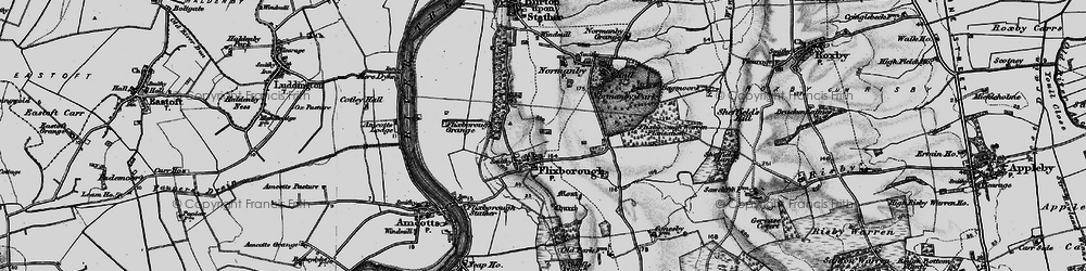 Old map of Flixborough in 1895