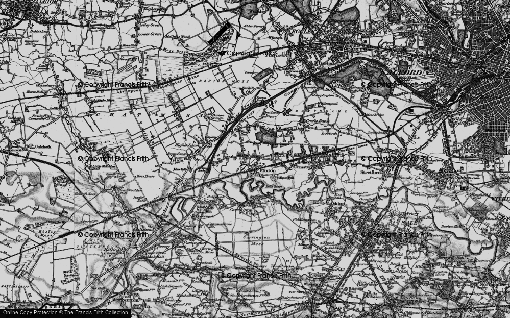 Old Map of Flixton, 1896 in 1896
