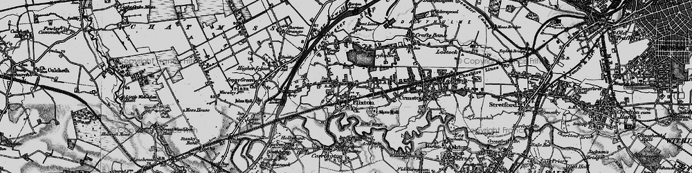 Old map of Flixton in 1896