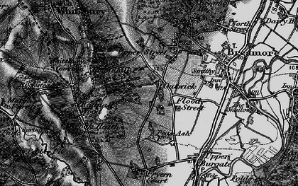 Old map of Whitsbury Common in 1895