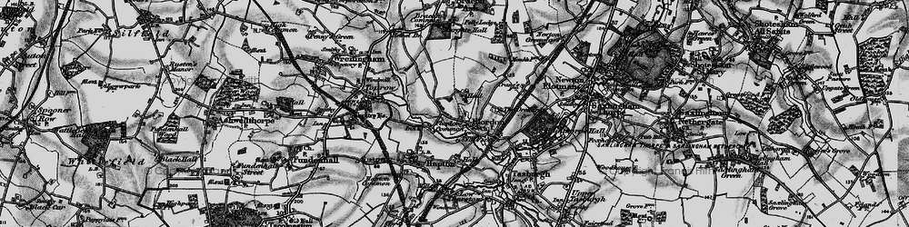 Old map of Flordon in 1898