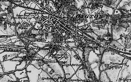 Old map of Florence in 1897