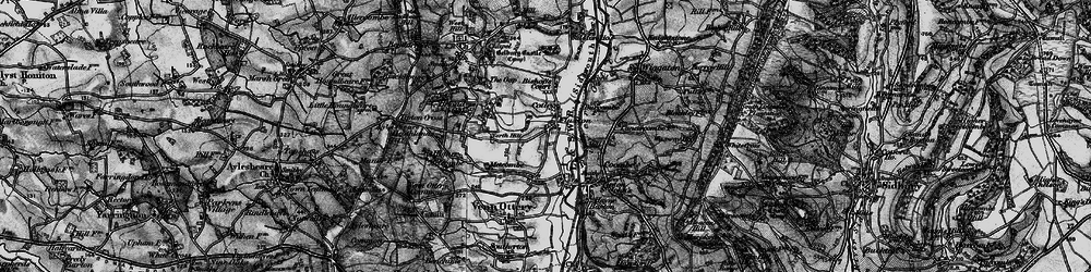 Old map of Fluxton in 1898
