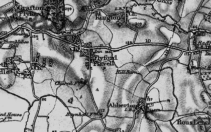 Old map of Flyford Flavell in 1898