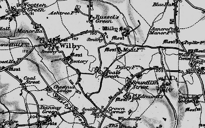 Old map of Foals Green in 1898