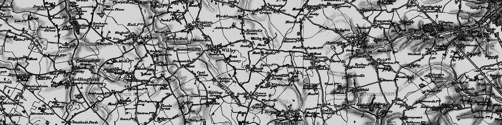 Old map of Foals Green in 1898