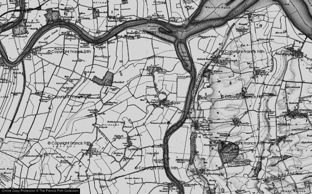 Old Map of Fockerby, 1895 in 1895