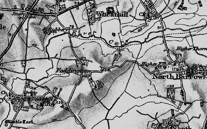 Old map of Foddington in 1898