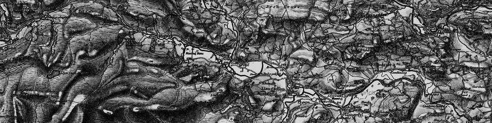 Old map of Afon Banwy in 1899