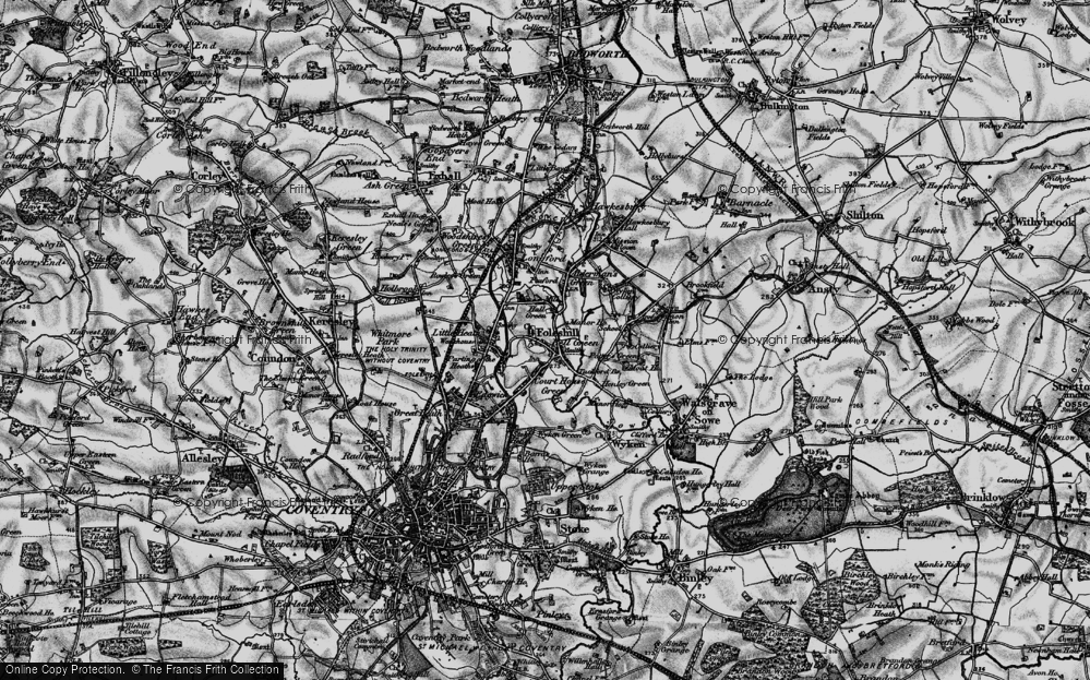 Old Map of Foleshill, 1899 in 1899
