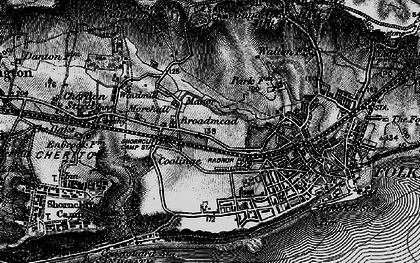 Old map of Folkestone in 1895