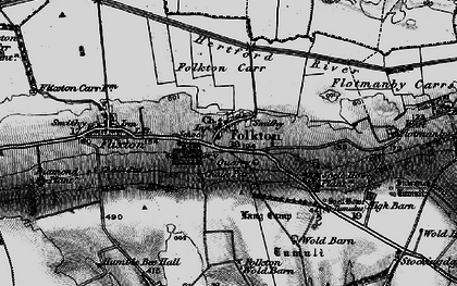 Old map of Folkton in 1898