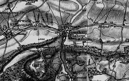 Old map of Fonthill Bishop in 1895
