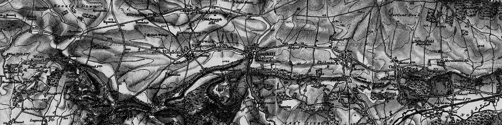 Old map of Fonthill Bishop in 1895