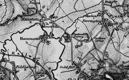 Old map of Fontmell Parva in 1898