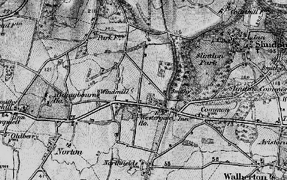 Old map of Fontwell in 1895