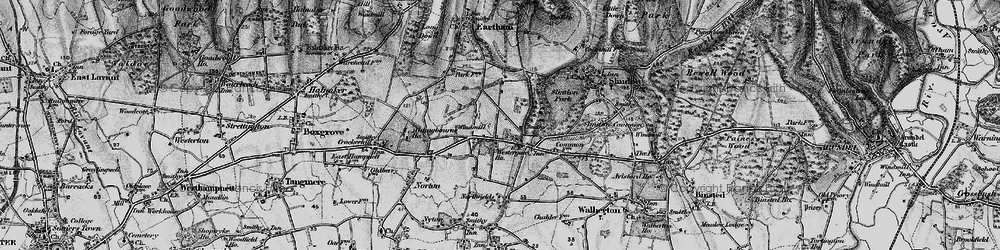 Old map of Fontwell in 1895