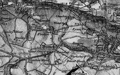 Old map of Foolow in 1896