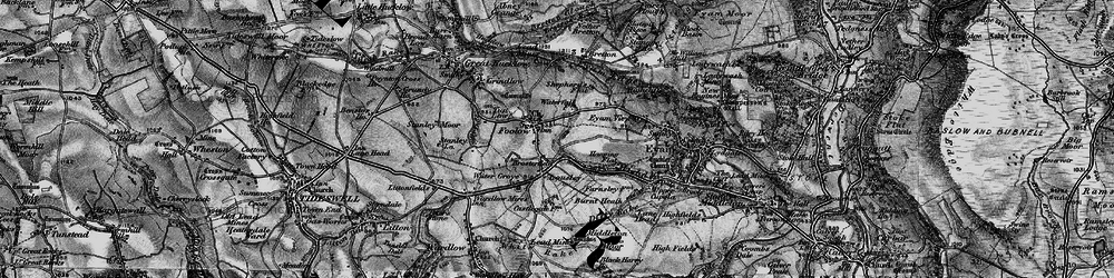 Old map of Foolow in 1896