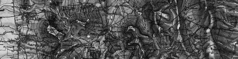 Old map of Beesmoor Brook in 1896