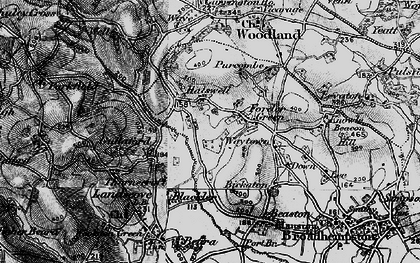 Old map of Forder Green in 1898