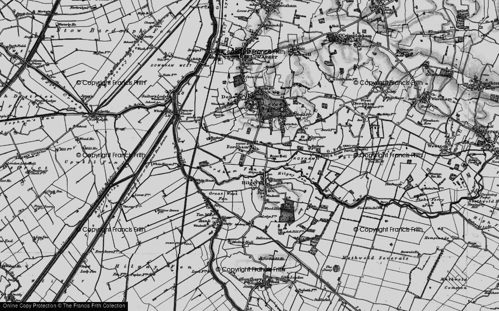 Old Map of Fordham, 1898 in 1898