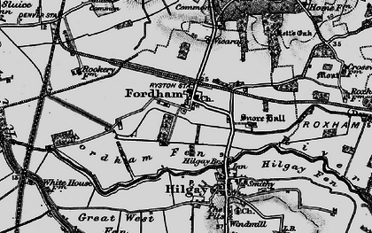Old map of Fordham in 1898