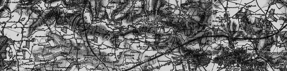 Old map of Fordham Heath in 1896