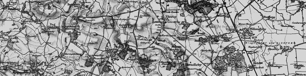 Old map of Fordington in 1899