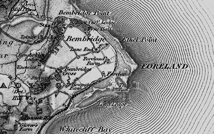 Old map of Foreland Fields in 1895