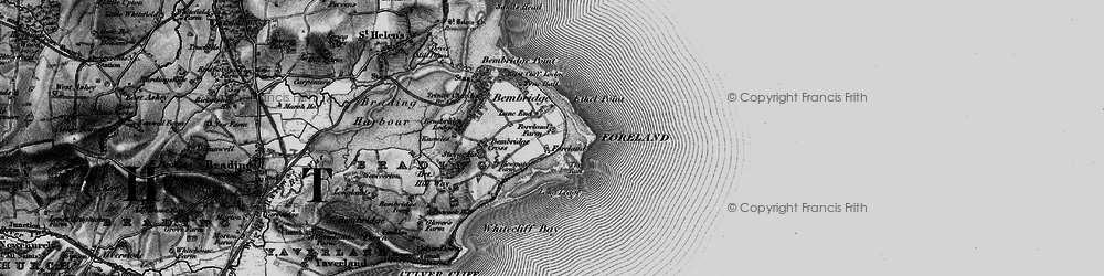 Old map of Foreland Fields in 1895