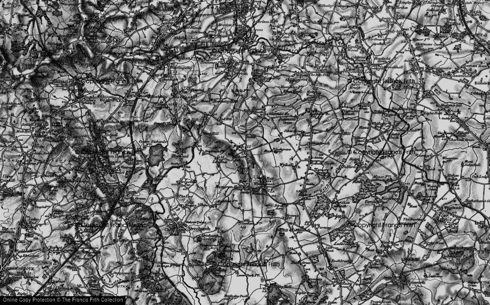 Old Map of Forhill, 1899 in 1899