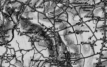 Old map of Forhill in 1899