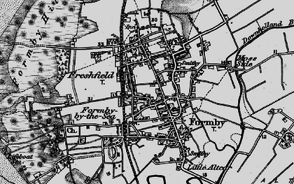 Old map of Formby in 1896