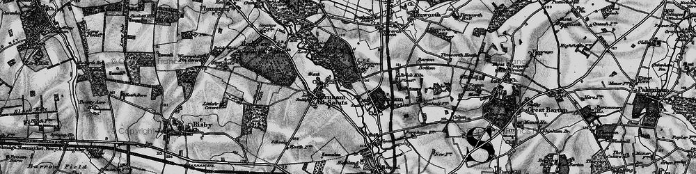 Old map of Fornham St Genevieve in 1898