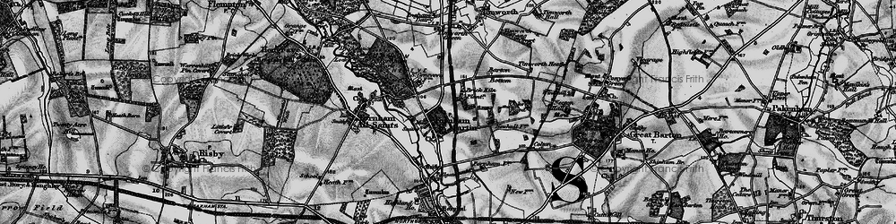 Old map of Fornham St Martin in 1898