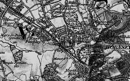 Old map of Fortis Green in 1896